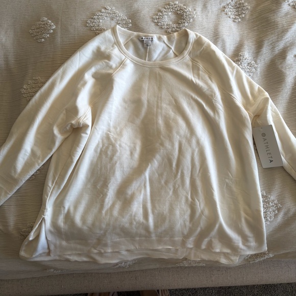 Athleta Tops - Never worn Athleta Off-White Long Sleeve Pullover